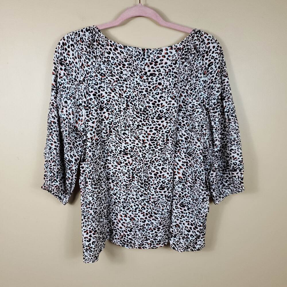 Sanctuary Modern Leopard Print Button-up Blouse Size L - Picture 6 of 9